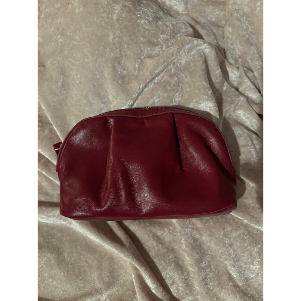 Neiman Marcus red leather hand clutch - Picture 1 of 5